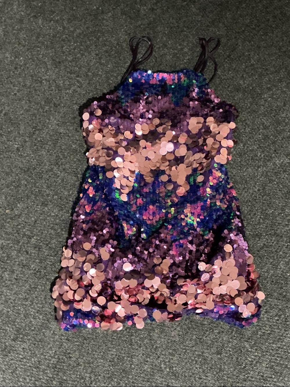 Sequin Mini Dress in Purple & Pink
